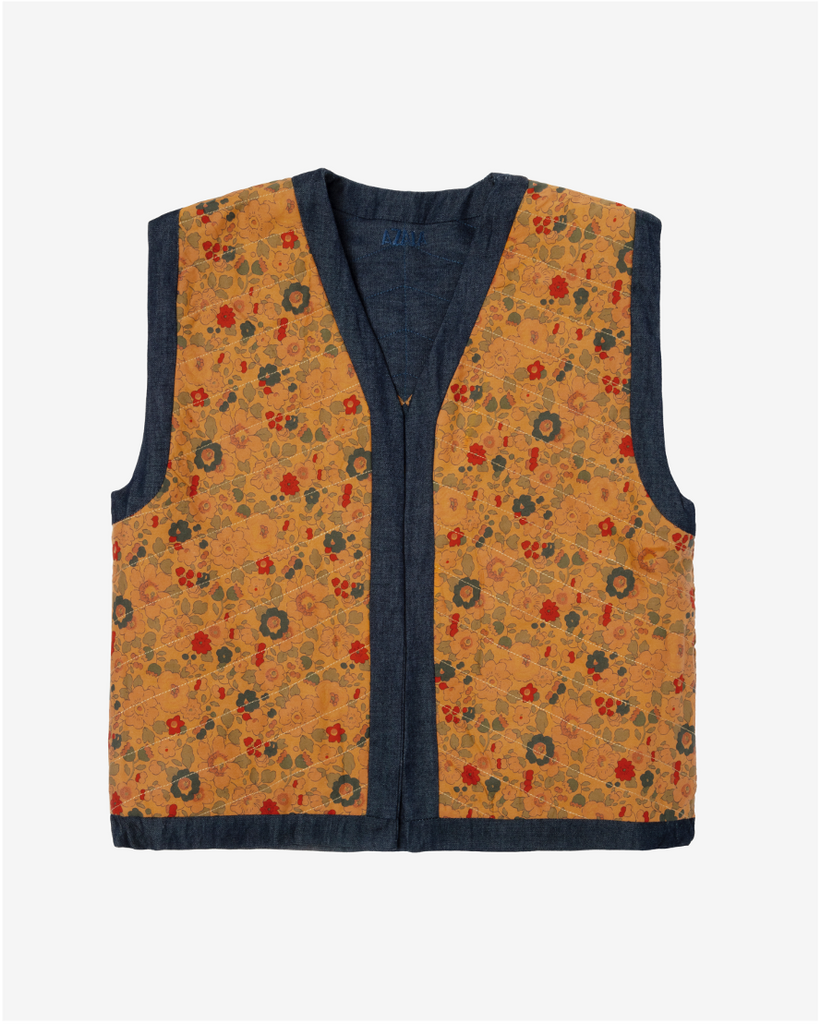 Gilet enfant motif fleurs