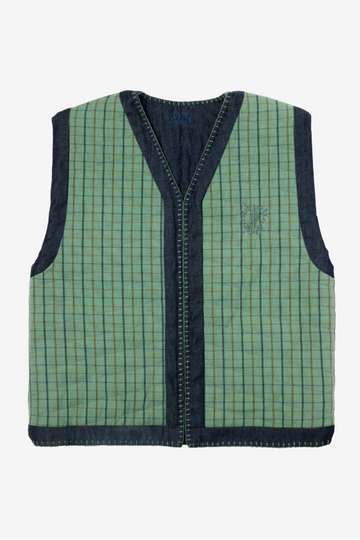 Gilet enfant sans manches vert céladon